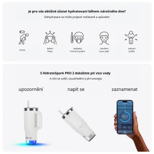 HidrateSpark PRO 2 Tumbler, 887 ml, biely HI-30T-01