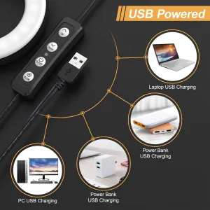 K&F Concept 4" kruhové multifunkčné plniace svetlo napájané cez USB 21897