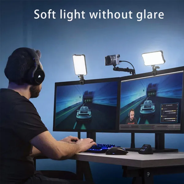 K&F Concept Dvojité farebné LED štvorcové vreckové výplňové svetlo 21909