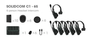 Hollyland Solidcom C1-6S (6x headset) 18978