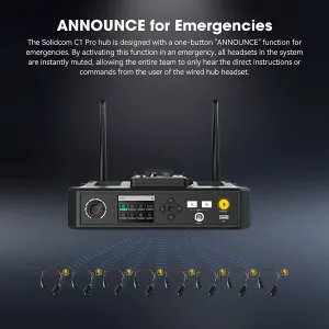 Hollyland Solidcom C1 Pro Hub – 8S (bezdrôtový interkomový systém s HUBom a 9... 21277