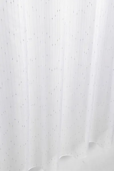 Záclona dreher, Rain lurex strieborná, biela 320 cm