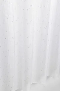 Záclona dreher, Rain lurex strieborná, biela 320 cm