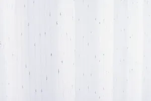 Záclona dreher, Rain lurex strieborná, biela 320 cm