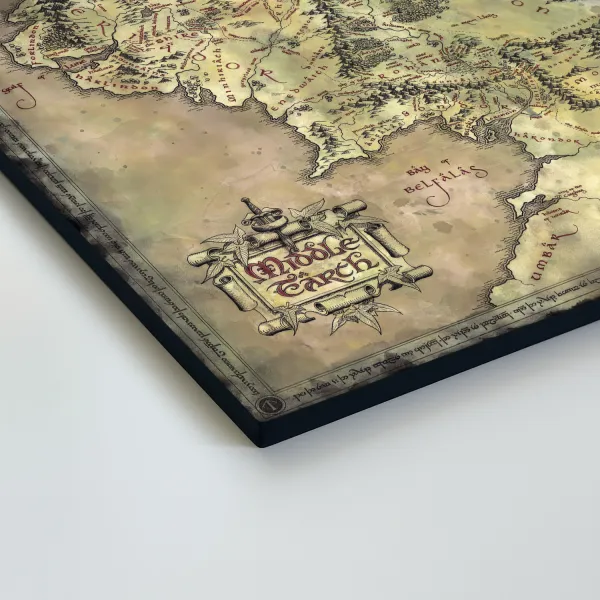 Drevený obraz - Mapa Stredozeme
