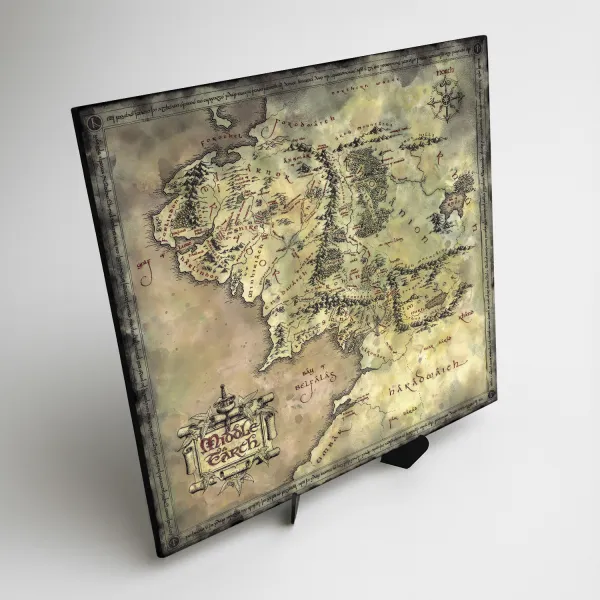 Drevený obraz - Mapa Stredozeme