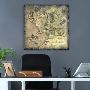 Drevený obraz - Mapa Stredozeme
