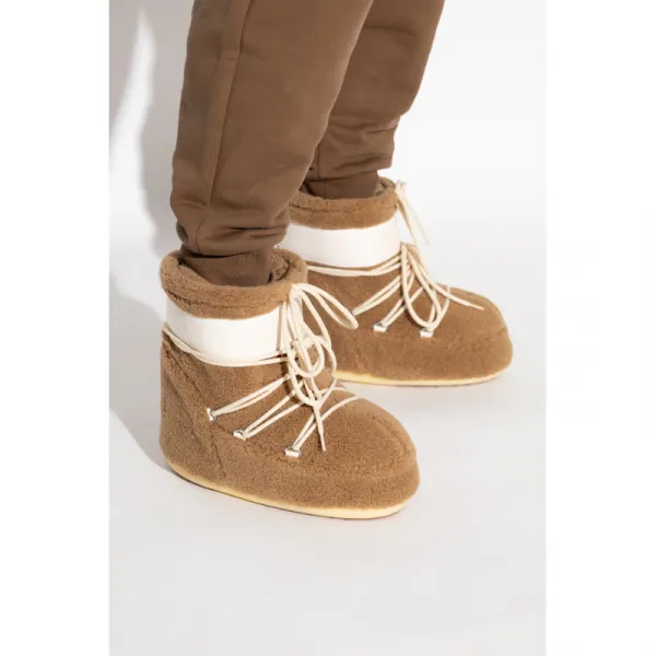 Nízke zimné topánky MOON BOOT MB ICON LOW FLEECE-M047 CAMEL