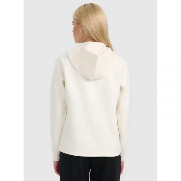 Dámska mikina so zipsom 4F SWEATSHIRT F2260-WAW25TSWSF2260-11S-OFF WHITE