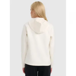 Dámska mikina so zipsom 4F SWEATSHIRT F2260-WAW25TSWSF2260-11S-OFF WHITE
