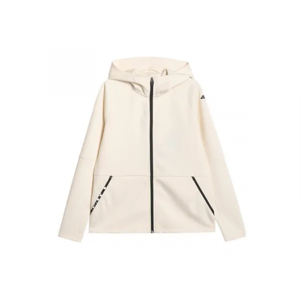 Dámska mikina so zipsom 4F SWEATSHIRT F2260-WAW25TSWSF2260-11S-OFF WHITE