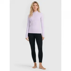 Dámske termo tričko s&nbsp;dlhým rukávom a s&nbsp;polovičným zipsom 4F BRUSHED UNDERWEAR F096-WAW25UBRUF096-52S-LIGHT VIOLET