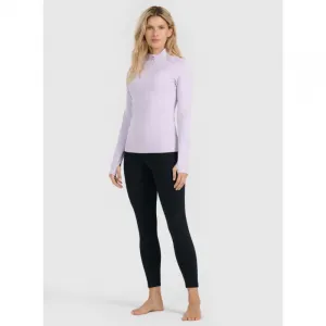 Dámske termo tričko s&nbsp;dlhým rukávom a s&nbsp;polovičným zipsom 4F BRUSHED UNDERWEAR F096-WAW25UBRUF096-52S-LIGHT VIOLET