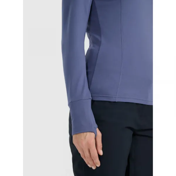 Dámske termo tričko s&nbsp;dlhým rukávom a s&nbsp;polovičným zipsom 4F BRUSHED UNDERWEAR F098-WAW25UBRUF098-32S-DENIM