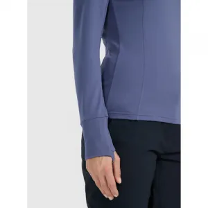 Dámske termo tričko s&nbsp;dlhým rukávom a s&nbsp;polovičným zipsom 4F BRUSHED UNDERWEAR F098-WAW25UBRUF098-32S-DENIM