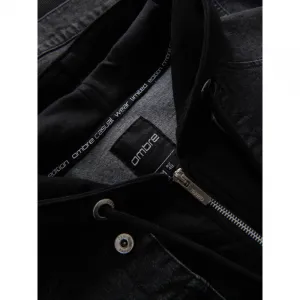 Pánska bunda s kapucňou OMBRE Jacket OM-JADJ-0220 V-3 black