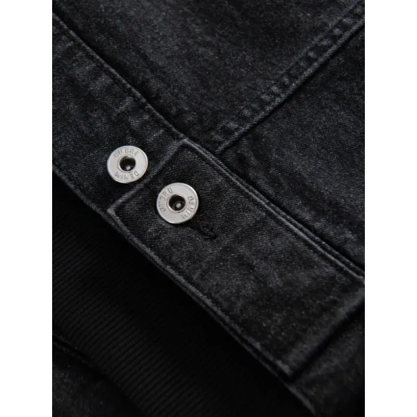 Pánska bunda s kapucňou OMBRE Jacket OM-JADJ-0220 V-3 black