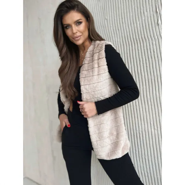 Dievčenská vesta OMBRE Vest VLR008 light beige