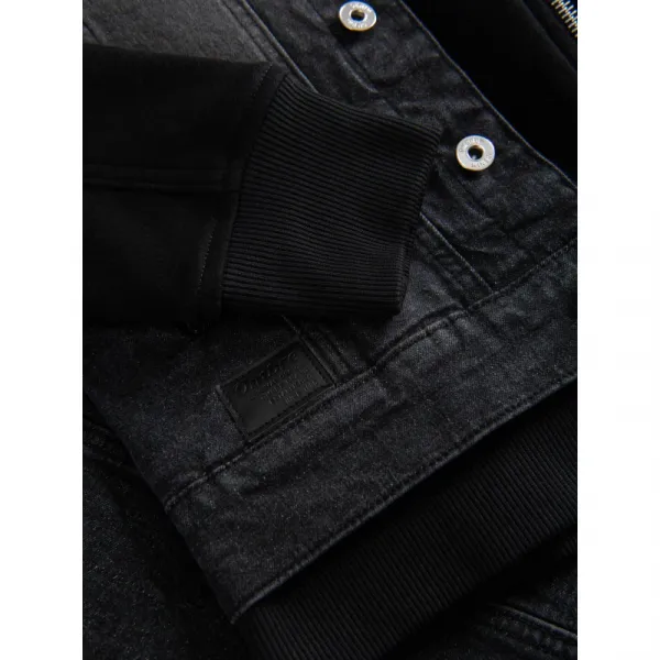 Pánska bunda s kapucňou OMBRE Jacket OM-JADJ-0220 V-3 black