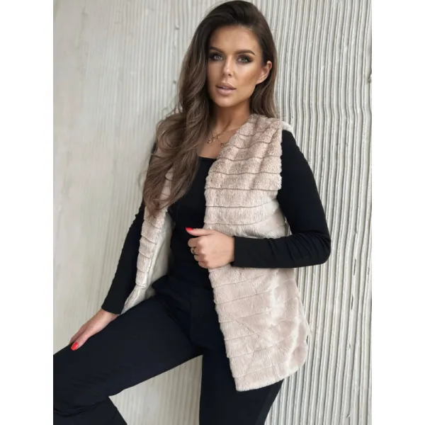 Dievčenská vesta OMBRE Vest VLR008 light beige