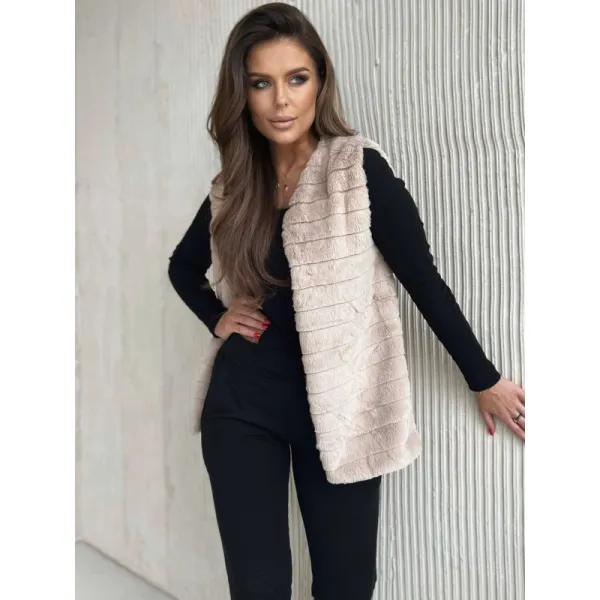 Dievčenská vesta OMBRE Vest VLR008 light beige