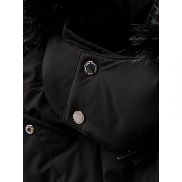 Pánska bunda s kapucňou OMBRE Jacket OM-JAHP-0252 V-1 black