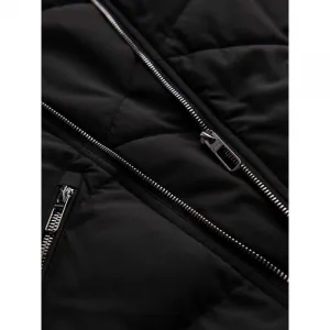 Pánska bunda s kapucňou OMBRE Jacket OM-JAHP-0252 V-1 black