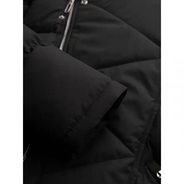 Pánska bunda s kapucňou OMBRE Jacket OM-JAHP-0252 V-1 black