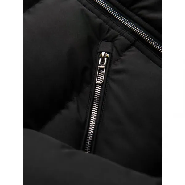 Pánska bunda s kapucňou OMBRE Jacket OM-JAHP-0252 V-1 black