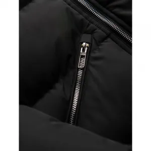 Pánska bunda s kapucňou OMBRE Jacket OM-JAHP-0252 V-1 black