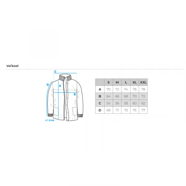 Pánska bunda s kapucňou OMBRE Jacket OM-JAHP-0252 V-1 black