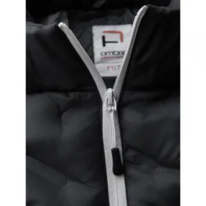 Pánska bunda s kapucňou OMBRE Jacket OM-JALP-0206 V-3 dark gray gray