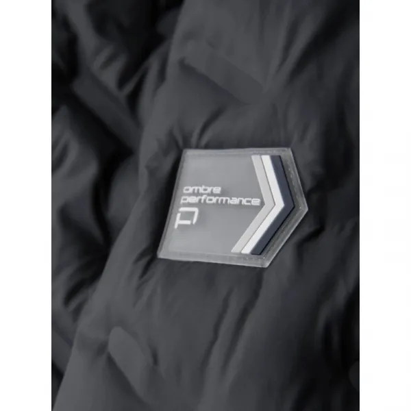 Pánska bunda s kapucňou OMBRE Jacket OM-JALP-0206 V-3 dark gray gray