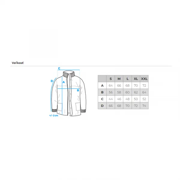 Pánska bunda s kapucňou OMBRE Jacket OM-JALP-0206 V-3 dark gray gray