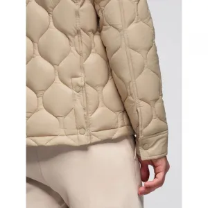 Pánska bunda s kapucňou OMBRE Jacket OM-JALP-0215 V-1 beige