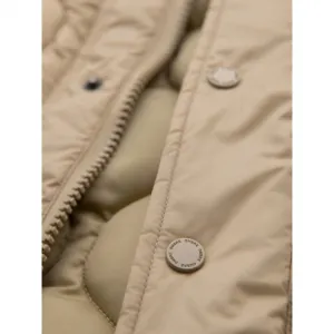 Pánska bunda s kapucňou OMBRE Jacket OM-JALP-0215 V-1 beige