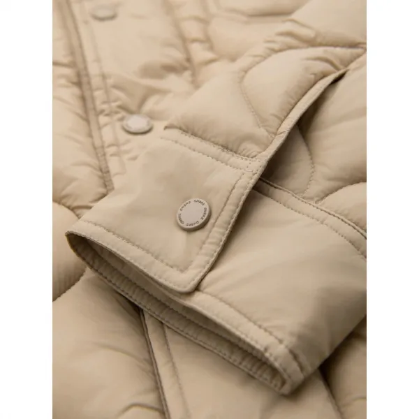 Pánska bunda s kapucňou OMBRE Jacket OM-JALP-0215 V-1 beige