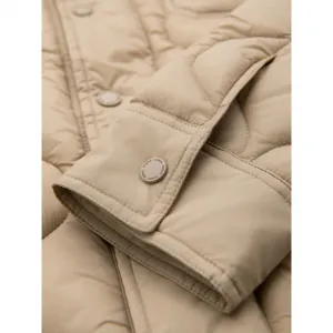 Pánska bunda s kapucňou OMBRE Jacket OM-JALP-0215 V-1 beige