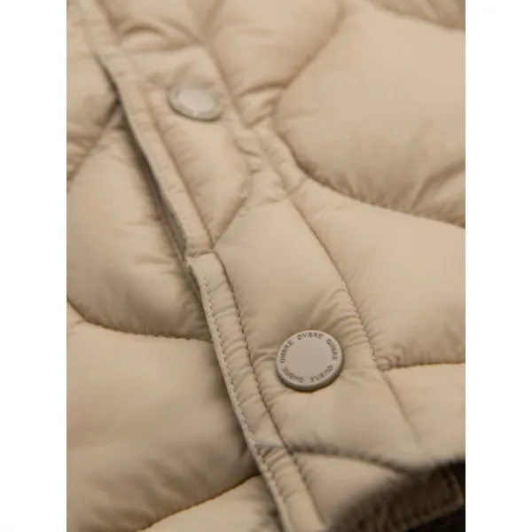 Pánska bunda s kapucňou OMBRE Jacket OM-JALP-0215 V-1 beige