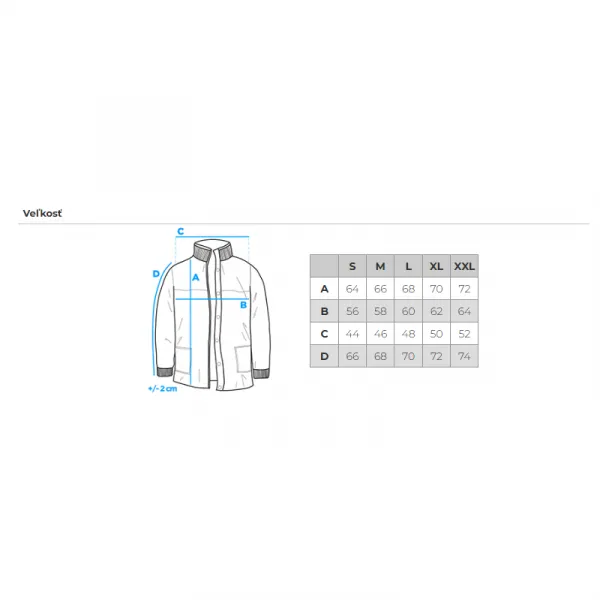 Pánska bunda s kapucňou OMBRE Jacket OM-JALP-0215 V-1 beige
