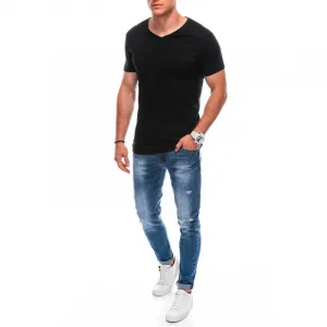 Pánske tričko s krátkym rukávom s v-výstrihom EDOTI T-shirt EM-TSBS-0101 V-1 black