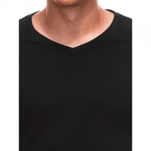 Pánske tričko s krátkym rukávom s v-výstrihom EDOTI T-shirt EM-TSBS-0101 V-1 black