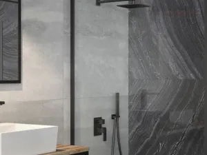 BESCO BESCO - Podomietkový sprchový set MODERN/VARIUM I - Čierna matná BABPMVICZ
