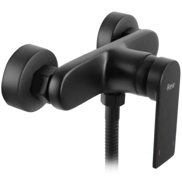 REA - Sprchová batéria Black + ručná hlavica - brúsené zlato REA-B7900
