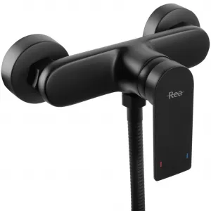 REA - Sprchová batéria Black + ručná hlavica - brúsené zlato REA-B7900
