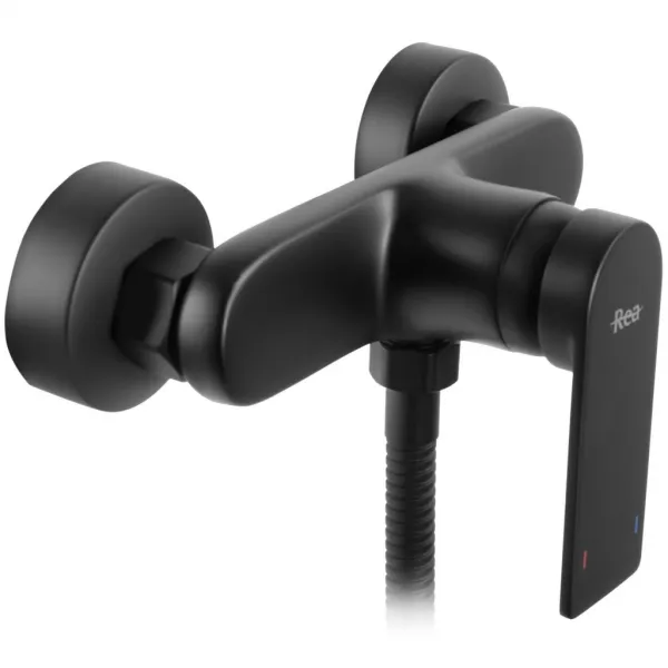 REA - Sprchová batéria Black + ručná hlavica - brúsené zlato REA-B7900