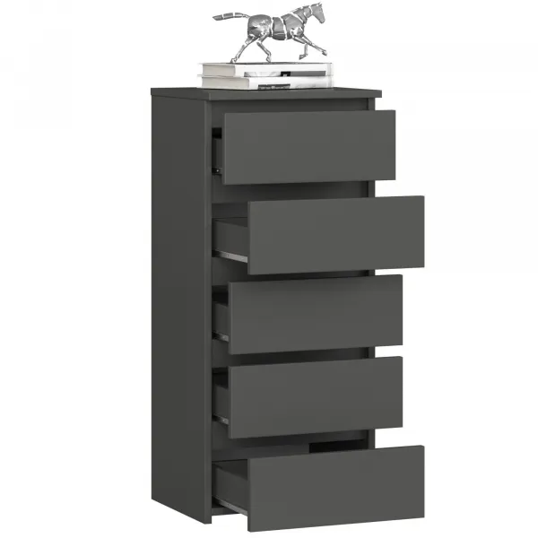 Ak furniture Komoda CL5 40 cm grafitově šedá