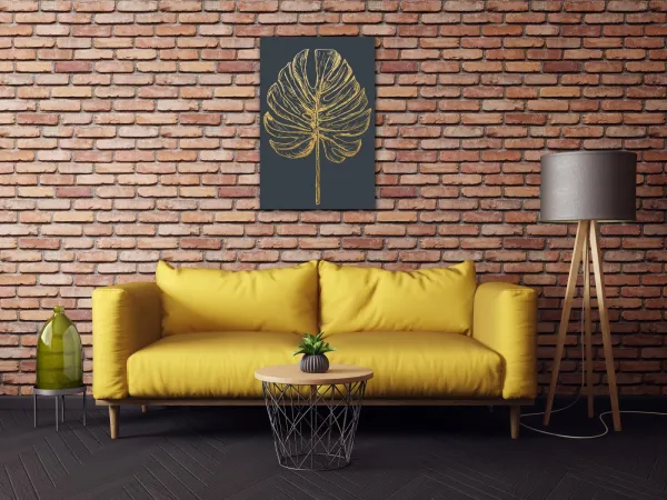 Impresi Obraz Zlatý kreslený list - 40 x 60 cm