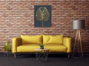 Impresi Obraz Zlatý kreslený list - 70 x 90 cm