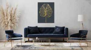 Impresi Obraz Zlatý kreslený list - 70 x 90 cm